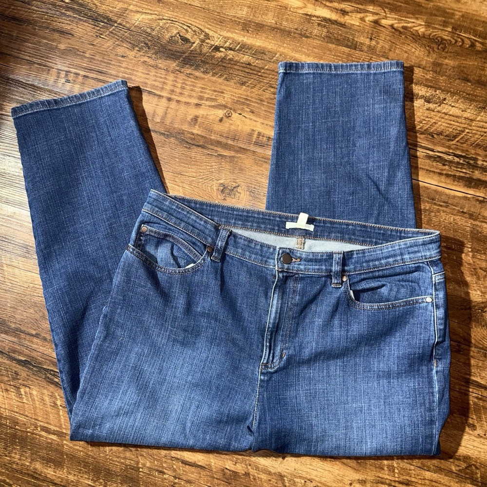 Eileen Fisher Straight Leg Organic Cotton Womens Jeans Size 16
